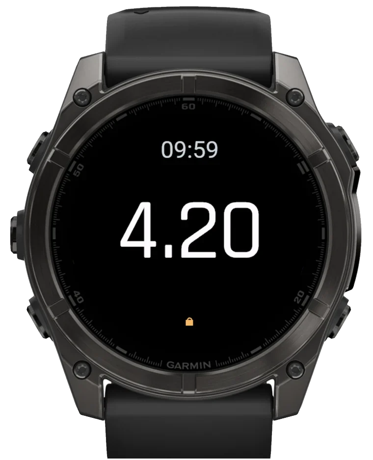 Large 4.20 km altitude readout, locked, in freefall